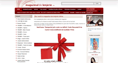 Desktop Screenshot of magazinuldelenjerie.ro